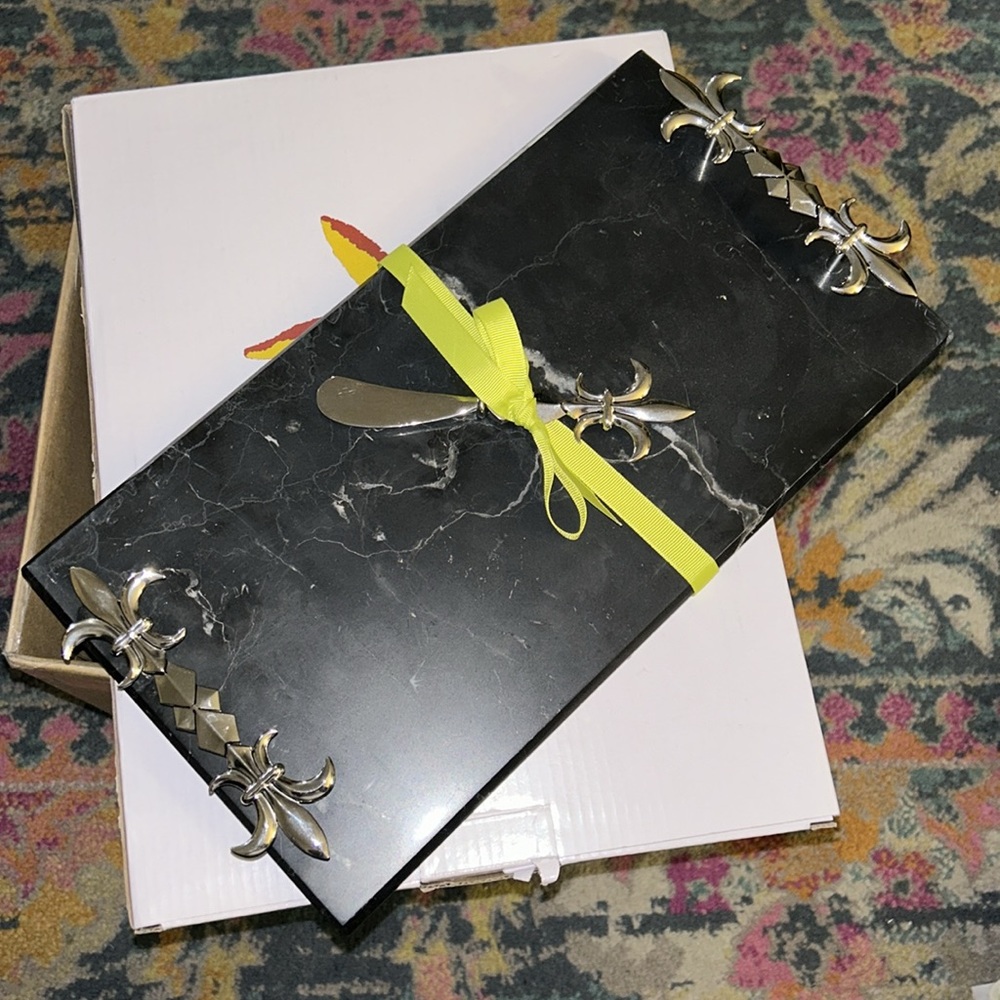 NWT Mud Pie Marble Board Set